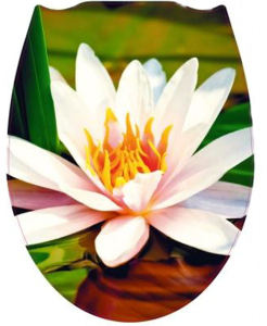 Крышка для унитаза фотопринт Fora Лотос