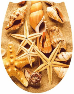 Крышка для унитаза фотопринт Fora Ракушка