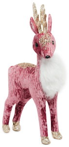 Новогоднее украшение Олень бордовый 21x9x37 см