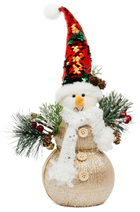 Новогоднее украшение Снеговик 21x11,5x36 см