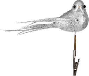 Клипса House of Seasons Набор птиц 6 шт серебро 18 см