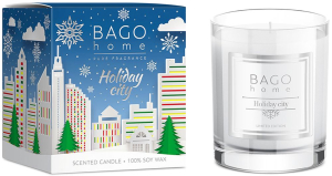 Свеча ароматическая BAGO home  ПРАЗДНИЧНЫ Й ГОРОД 132 гр