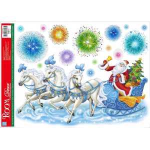 Наклейка Room Decor новогодняя тройка 29х41 см