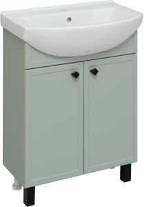 Тумба напольная Runo Римини 65, 61x80 см серая мята