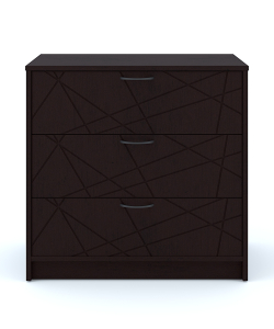 Комод Феликс 3 ящика напольный 80х48х78 см, черный