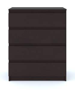 Комод Феликс 4 ящика напольный 80х48х100 см, черный
