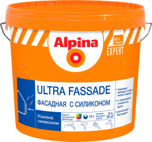 Краска фасадная Alpina Ultra F База 3 прозрачная 9,4 л