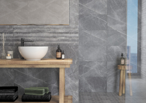 Керамический декор Керамин Канон серый 90х30 см