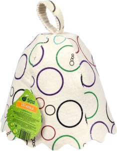 Шапка для бани и сауны Банные Штучки с орнаментом  войлок в ассортименте