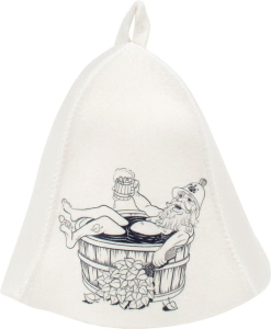 Шапка для бани и сауны Hot Pot Дед в купели войлок