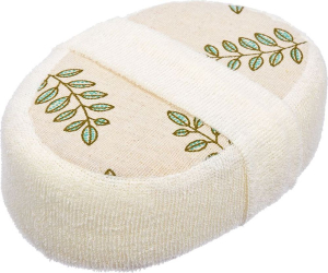 Мочалка с принтом для бани и сауны Банные штучки Листья объёмная 10х15х5 см