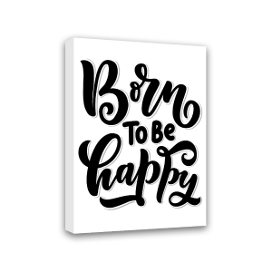Картина-мотиватор Симфрния на деревянном подрамнике Born to be happy 30х40 см  