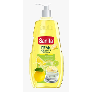 Средство для мытья посуды Sanita Сицилийский лимон и мелисса, 900 мл