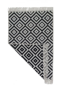 Коврик двухсторонний Kilim Gold черный/серый 60x120 см