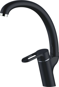 Смеситель для кухни VODA  Krokus поворотный излив черный KR 519 Black