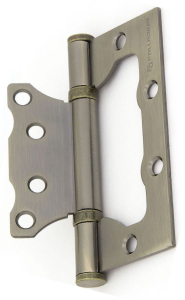 Дверная петля универсальная накладная Palladium 100х75х2,5 античная бронза