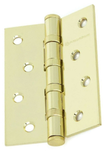 Дверная петля универсальная врезная Palladium 100х75х3 матовое золото