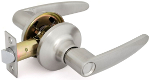 Дверная ручка-защелка ФАБРИКА ЗАМКОВ 3501E без фиксатора матовый никель