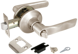 Дверная ручка-защелка PUNTO 6024 SN-B с фиксатором матовый никель