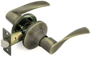 Дверная ручка-защелка PALLADIUM 3902 AB PS без фиксатора античная бронза