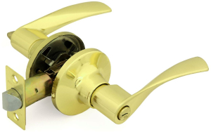 Дверная ручка-защелка PALLADIUM 3902 PB BK с фиксатором золото