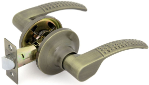 Дверная ручка-защелка PALLADIUM 3903 AB PS без фиксатора античная бронза