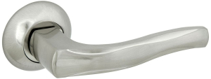 Дверная ручка для межкомнатной двери ФАБРИКА ЗАМКОВ FZ 14 SN никель