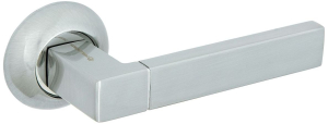 Дверная ручка для межкомнатной двери PALLADIUM Quadra матовый хром