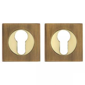 Дверная накладка под цилиндр FUARO ET KM AB/GP-7 золото-бронзовая