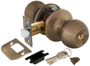 Дверная ручка-кноб для межкомнатной двери PUNTO 6072 AB-E бронза