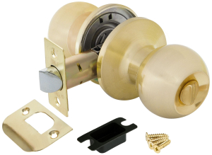 Дверная ручка-кноб для межкомнатной двери PUNTO 6072 SB-B матовое золото