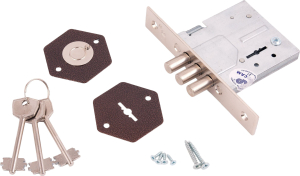 Сувальдный замок ПроСам ЗВ 8-6 серебряный