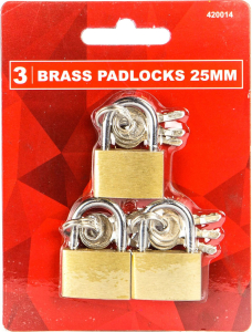 Набор навесных замков 25 мм 3 шт