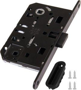 Дверная защелка AGB MEDIANA POLARIS WC магнит черный