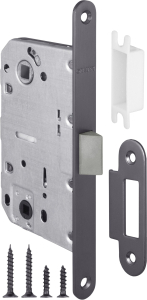 Дверная защелка пластиковая FUARO P96WC-50GR графит