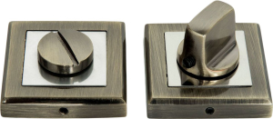 Дверная накладка-фиксатор ФАБРИКА ЗАМКОВ FZ S AB BK античная бронза