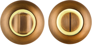 Завертка дверная FUARO WC BK6 RM бронза-золото