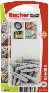 Дюбель универсальный распорный Fischer 5x30 мм 20 шт
