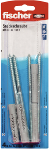 Дюбель универсальный распорный Fischer UX 8x140 мм 4 шт
