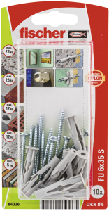 Дюбель универсальный распорный Fischer UX 6x35 мм с шурупом 10 шт