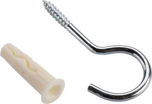 Дюбель ЕВРОПАРТНЕР MULTI Plug 6x25 мм с крюк-шурупом 4,2x30 мм 6 шт