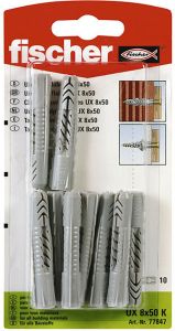 Дюбель универсальный распорный Fischer UX 8x50 мм 10 шт