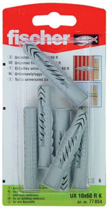 Дюбель универсальный распорный Fischer UX 10x60 мм 24 г