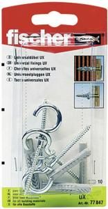 Дюбель универсальный распорный Fischer UX 6x35 мм с круглым крюком 4 шт