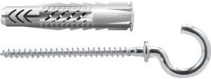 Дюбель универсальный распорный Fischer UX 6x35 мм с круглым крюком 1 шт