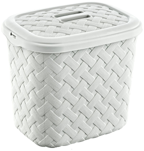 Корзина с крышкой Plast Team Oslo полипропилен дымчатая 241х202х270 мм 6 л