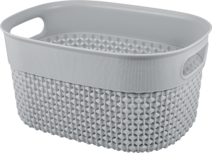 Корзина Plast Team OSLO пластиковая 17х23х12 см, серый, 3 л