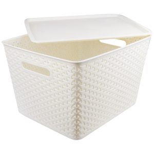 Контейнер пластиковый белый 280х280х318 мм, 15 л