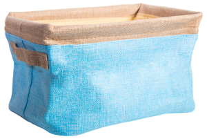 Корзина текстиль голубая 200х300х200 мм