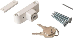 Замок Tech-KREP для пластиковых окон пластик, сталь с ключом
